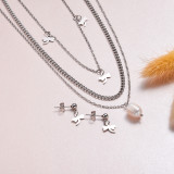 Stainless Steel Dragonfly Necklace Sets -SSCSG143-32978