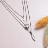 Stainless Steel Layered Necklace -SSNEG143-32961