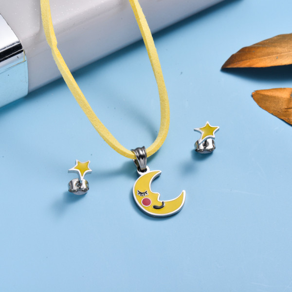 Stainless Steel Enamel Cute Jewelry Sets for Children -SSCSG143-33031