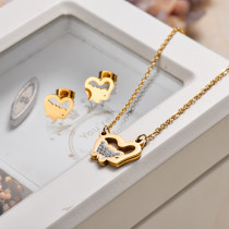 18k Gold Plated Heart Butterfly Jewelry Sets -SSCSG143-32818