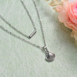 Stainless Steel Layered Necklace -SSNEG143-32885