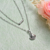 Stainless Steel Layered Necklace -SSNEG143-32885