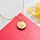 18k Gold Plated Medal Coin Pendant Necklace -SSNEG143-32727