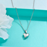 Stainless Steel Dainty Mini Heart Pendant Necklace -SSNEG143-32714