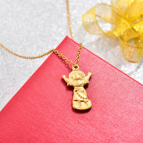 18k Gold Plated Nino Jesus Pendant Necklace -SSNEG143-32725
