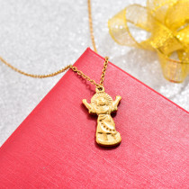 18k Gold Plated Nino Jesus Pendant Necklace -SSNEG143-32725