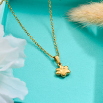 18k Gold Plated Paw Pendant Necklace -SSNEG143-32657