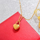 18k Gold Plated Heart Pin Pendant Necklace -SSNEG142-32768