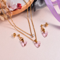 18k Gold Plated Crystal Jewelry Sets -SSCSG143-32934