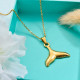 18k Gold Plated Marine Fish Tail Mermaid Pendant Necklace -SSNEG143-32659