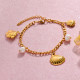 18k Gold Plated Beach Marine Charm Bracelets -SSBTG143-32778