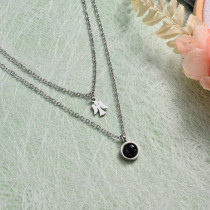 Stainless Steel Layered Necklace -SSNEG143-32883