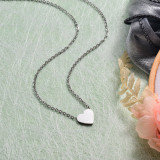 Stainless Steel Dainty Heart Pendant Necklace -SSNEG143-32879