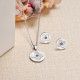 Stainless Steel Mother Pearl Clover Jewelry Sets -SSCSG143-32842