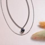Stainless Steel Layered Necklace -SSNEG143-32956