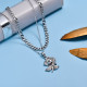 Stainless Steel Rose Layer Necklace -SSNEG143-33006