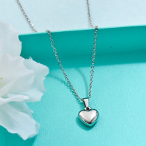 Stainless Steel Dainty Mini Heart Pendant Necklace -SSNEG143-32708