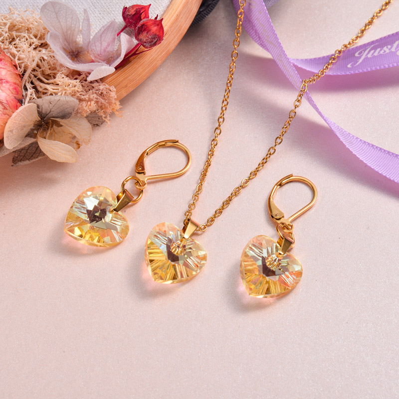18k Gold Plated Crystal Jewelry Sets -SSCSG143-32922