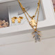 18k Gold Plated Crystal Jewelry Sets -SSCSG143-32857