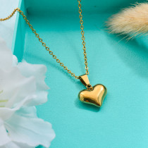 18k Gold Plated Dainty Heart Pendant Necklace -SSNEG143-32655