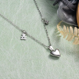 Stainless Steel Heart Pendant Necklace -SSNEG143-32913