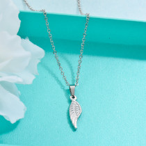 Stainless Steel Wing Pendant Necklace -SSNEG143-32720