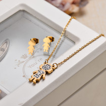 18k Gold Plated Little Girl Jewelry Sets -SSCSG143-32817