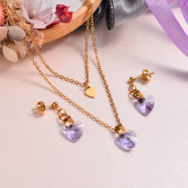 18k Gold Plated Crystal Jewelry Sets -SSCSG143-32933