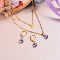 18k Gold Plated Crystal Jewelry Sets -SSCSG143-32941
