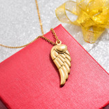 18k Gold Plated Wing Pendant Necklace -SSNEG143-32744