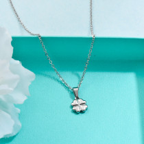 Stainless Steel Clover Pendant Necklace -SSNEG143-32691