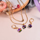 18k Gold Plated Crystal Jewelry Sets -SSCSG143-32938