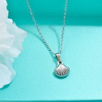 Stainless Steel Conch Pendant Necklace -SSNEG143-32694