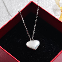 Stainless Steel Heart Pendant Necklace -SSNEG143-32751