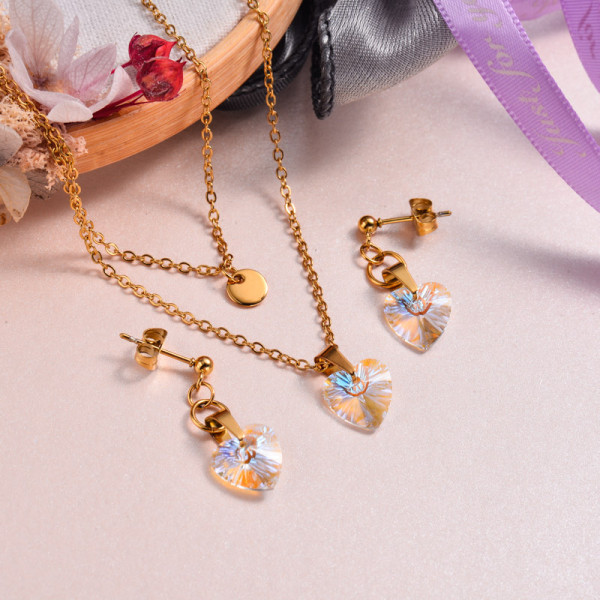 18k Gold Plated Crystal Jewelry Sets -SSCSG143-32930