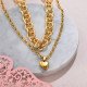 Collares de Acero Inoxidable para Mujer al por Mayor -SSNEG142-33476