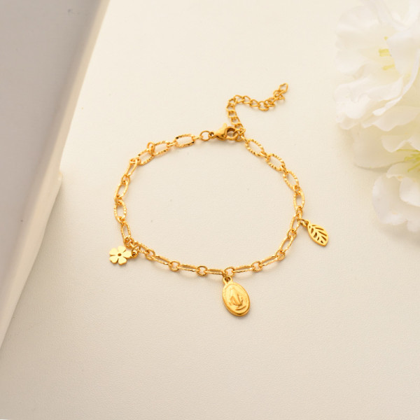 Pulseras de Acero Inoxidable para Mujer al por Mayor -SSBTG142-34433