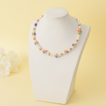 Multicolor Beaded Pearl Neckalce for Women -ACNEG142-34296