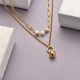 Collares de Acero Inoxidable para Mujer al por Mayor -SSNEG142-33724
