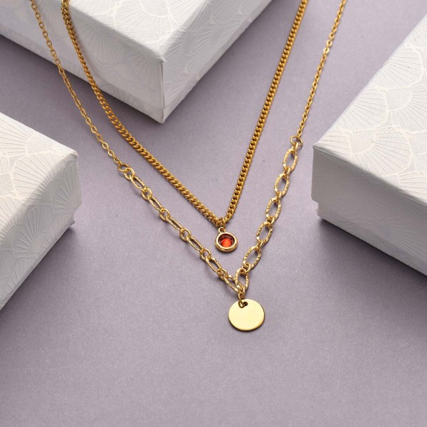 Collares de Acero Inoxidable para Mujer al por Mayor -SSNEG142-33667