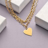 Collares de Acero Inoxidable para Mujer al por Mayor -SSNEG142-33649