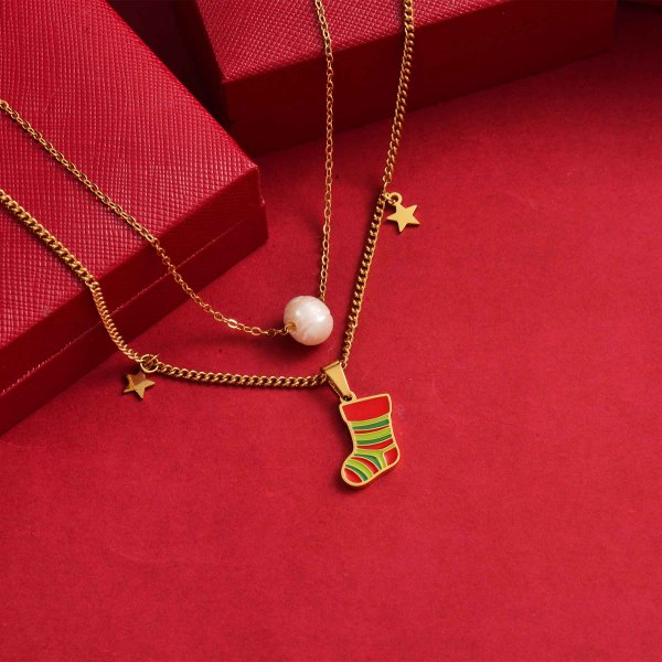 Collares de Acero Inoxidable para Mujer al por Mayor -SSNEG142-34866
