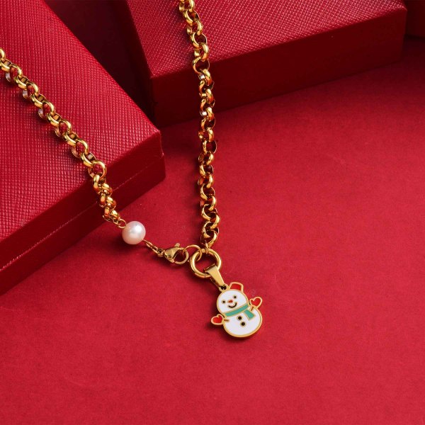 Collares de Acero Inoxidable para Mujer al por Mayor -SSNEG142-34881