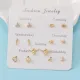 Aretes de Oro Laminado para Damas Mayoreo -BREGG143-35285
