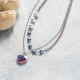 Collares de Acero Inoxidable para Mujer al por Mayor -SSNEG142-35799