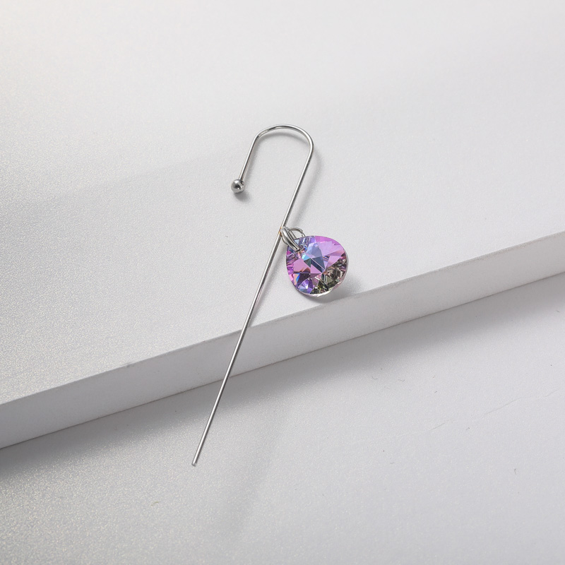 aretes estilo nuevo color plateado con piedras