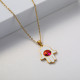 collar personalizado con dije de ojo farima blanca