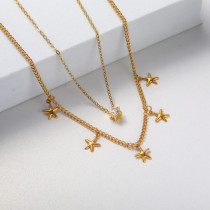 collares de moda de Acero Inoxidable 18k para Mujer por mayor aesthetic collares estrellas