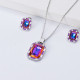 conjuntos y aretes de moda con piedra morada