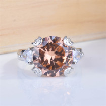 anillos austables de diamante rosa de moda para mujer